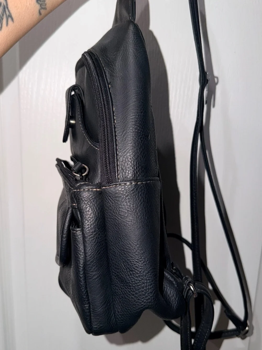 MultiSac Black Convertible Backpack Sling Organizer Purse Multi Pocket